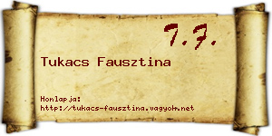 Tukacs Fausztina névjegykártya